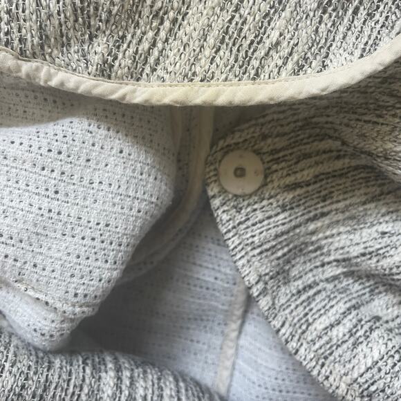 Eileen Fisher Woman 1X Jacket | Textured Knit, Gray White, Pockets, Cotton Blend - Picture 8 of 11